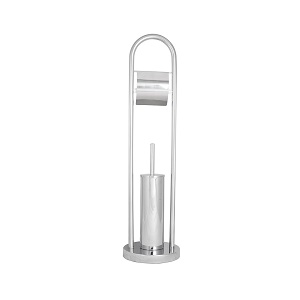 Ensemble brosse-wc avec porte-rouleau de toilette en acier inox 304