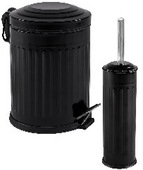 Ensemble poubelle 3l porte-brosse wc a poser  14404S