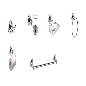 Ensemble accessoires de sdb 6pcs chrome madrid