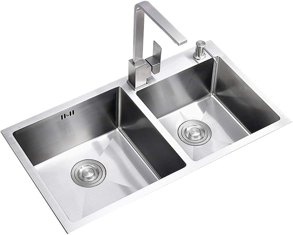 Evier Fait Main avec Distributeur 70x43cm Satine