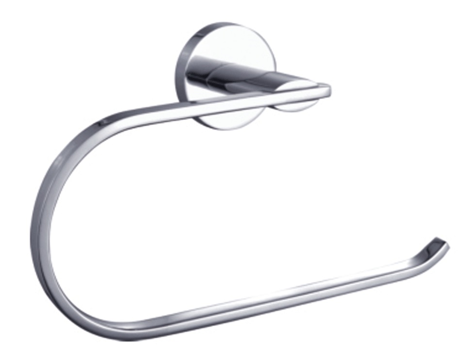 Porte serviette anneau chrome nice
